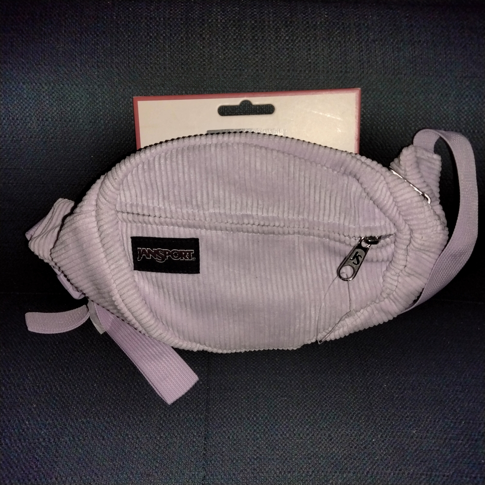 JanSport Lavender Corduroy Crossbody Bag